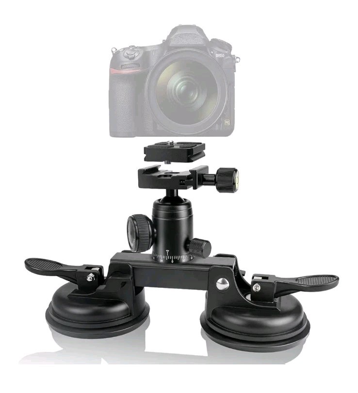 Professional Heavy Duty (20 lbs Load) DSLR Mirorrless Camera Suction Cup Car