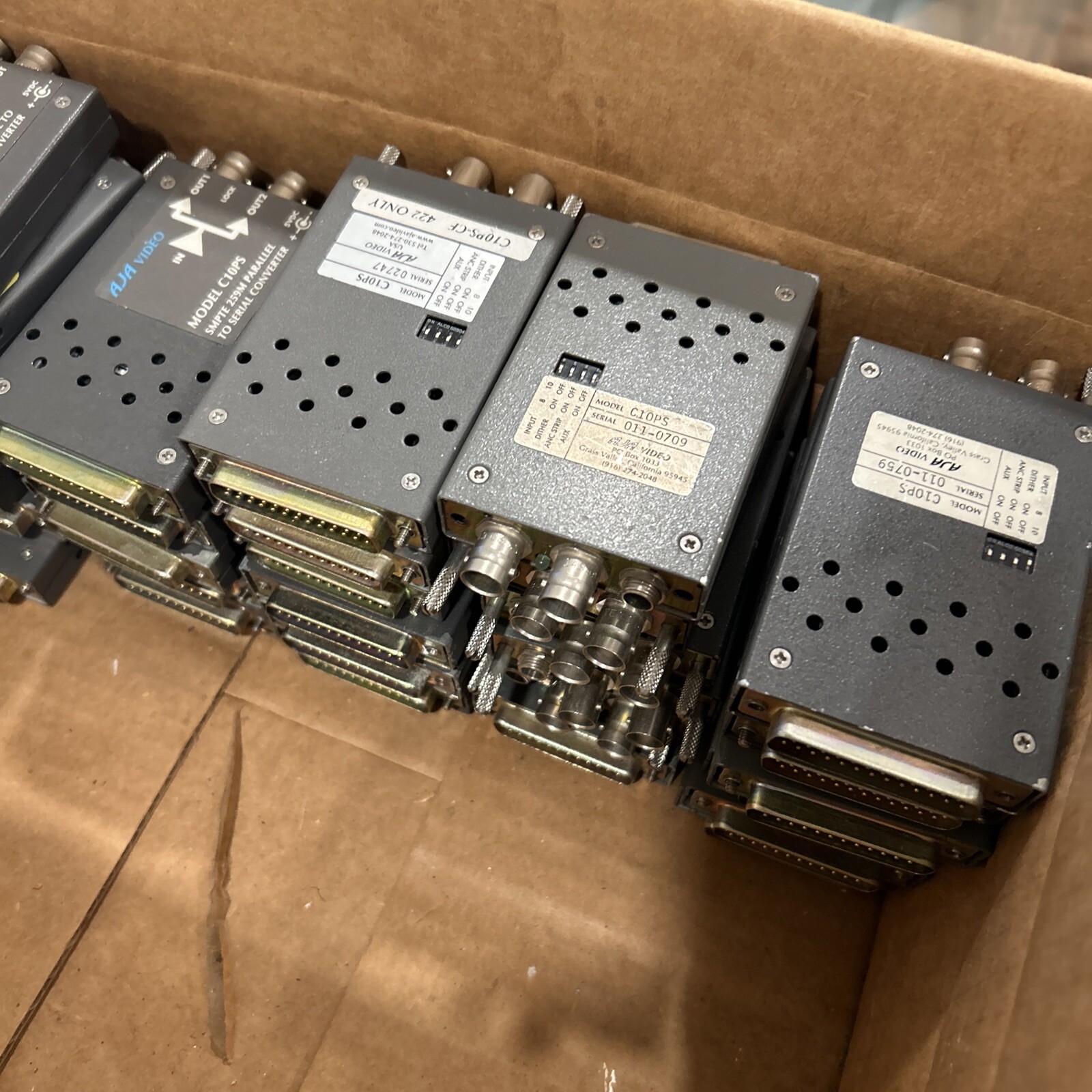 AJA C10PS smpte 259m Parallel to Serial converter lot of 23 units