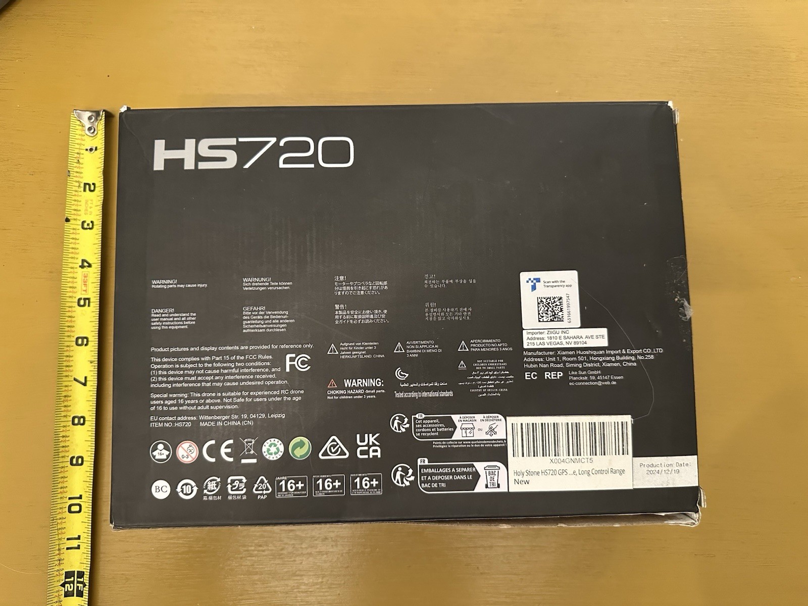 Holy Stone HS720 2.4GHz Band 4K HD Video Recording Ready to Fly Drone Age 16+