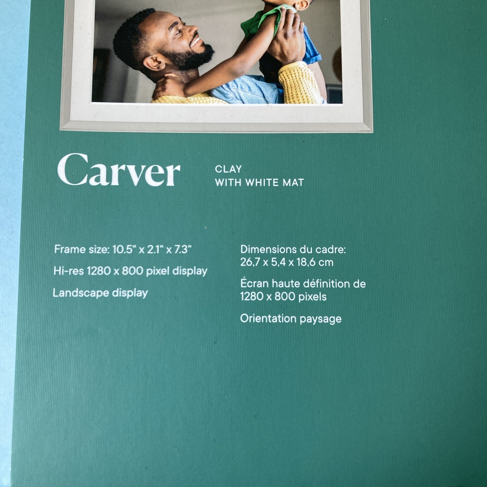 Aura Carver – Clay with White Mat Picture Frame 10.5″ x 2.1” x 7.3″ – New Sealed