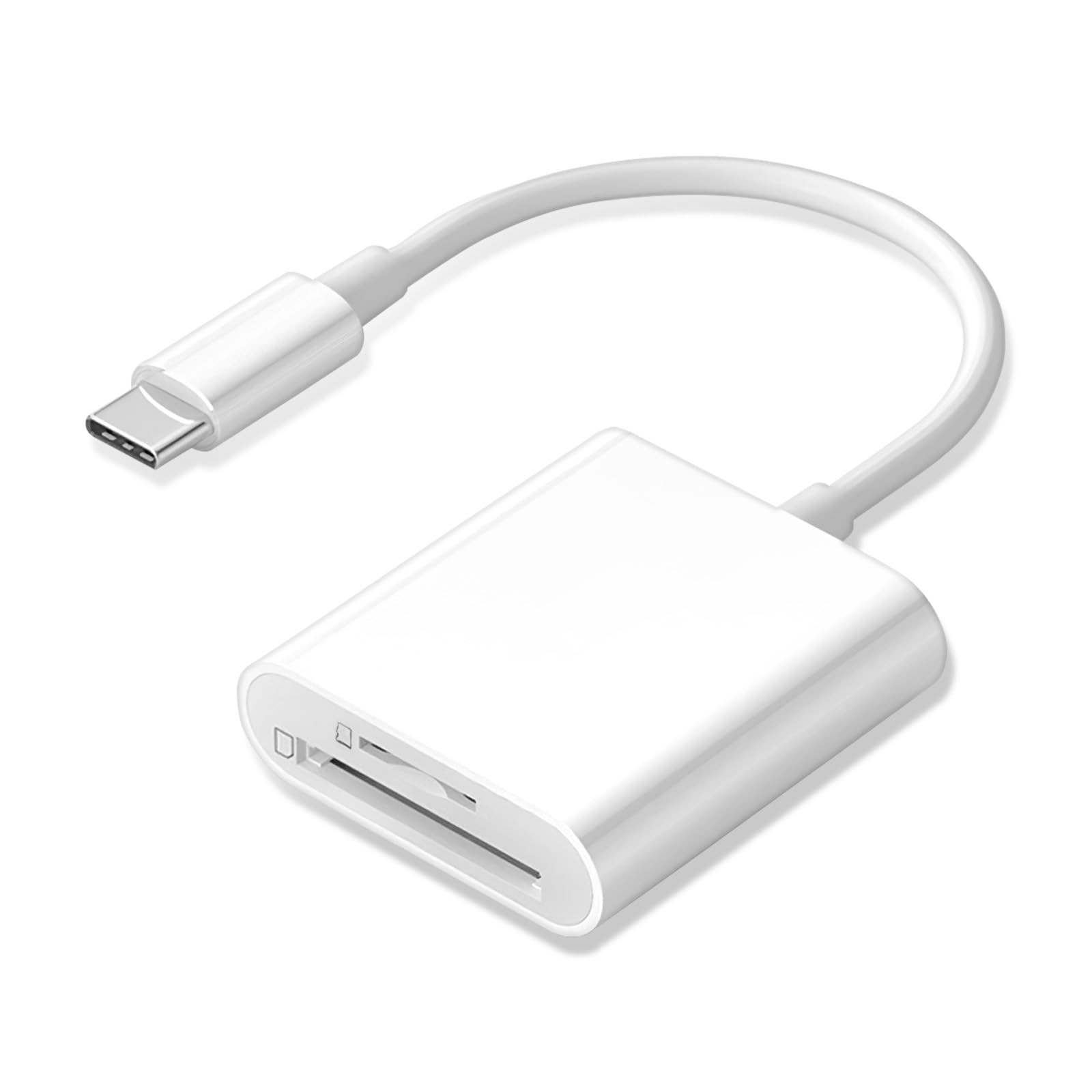 USB-C SD Card Reader Type-C Dual Slot Memory Card Adapter External Flash Hub