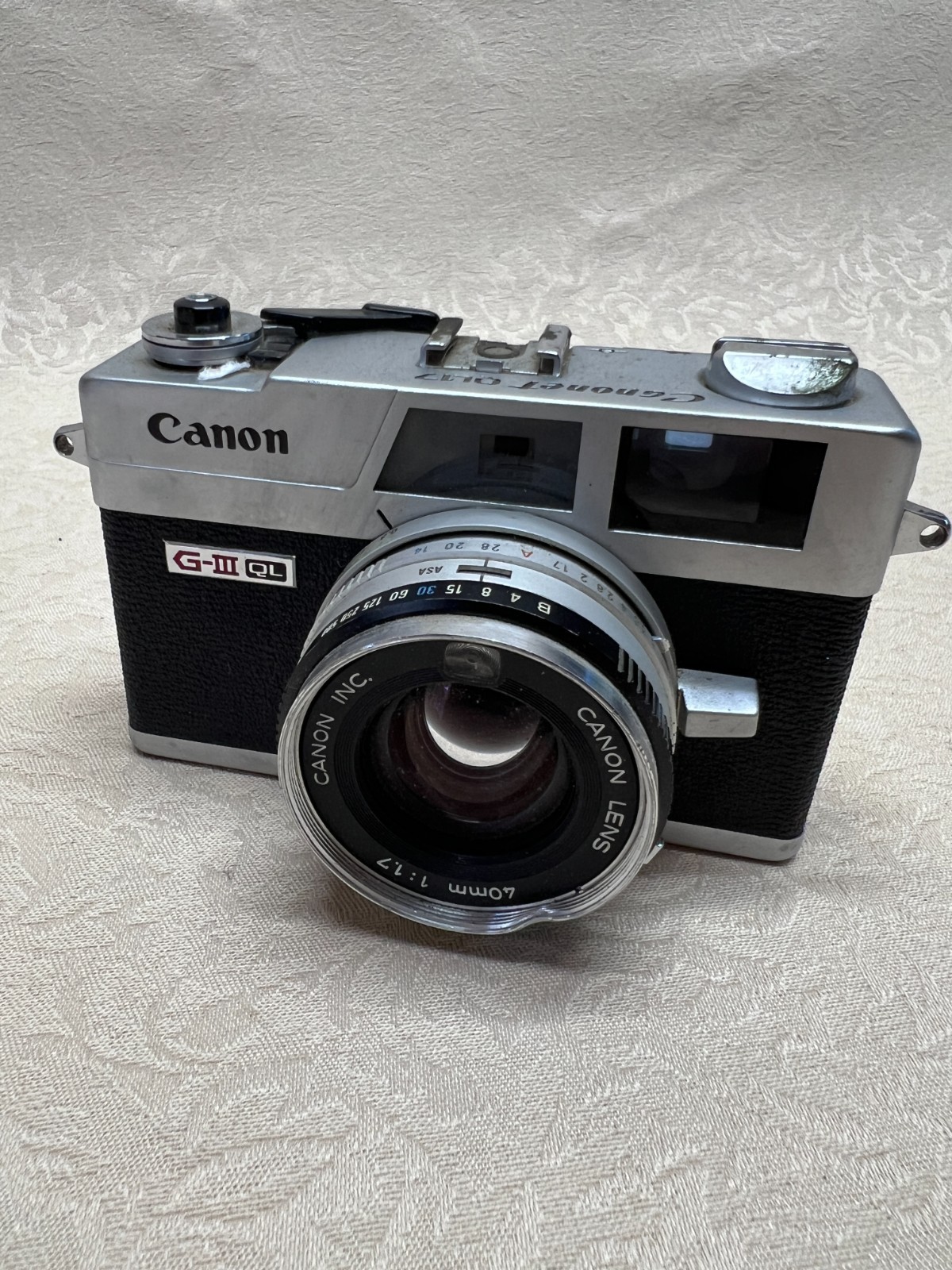 Canon Canonet QL17 G-III 35mm Rangefinder Film Camera 40mm f1.7 Lens QL G3 Japan