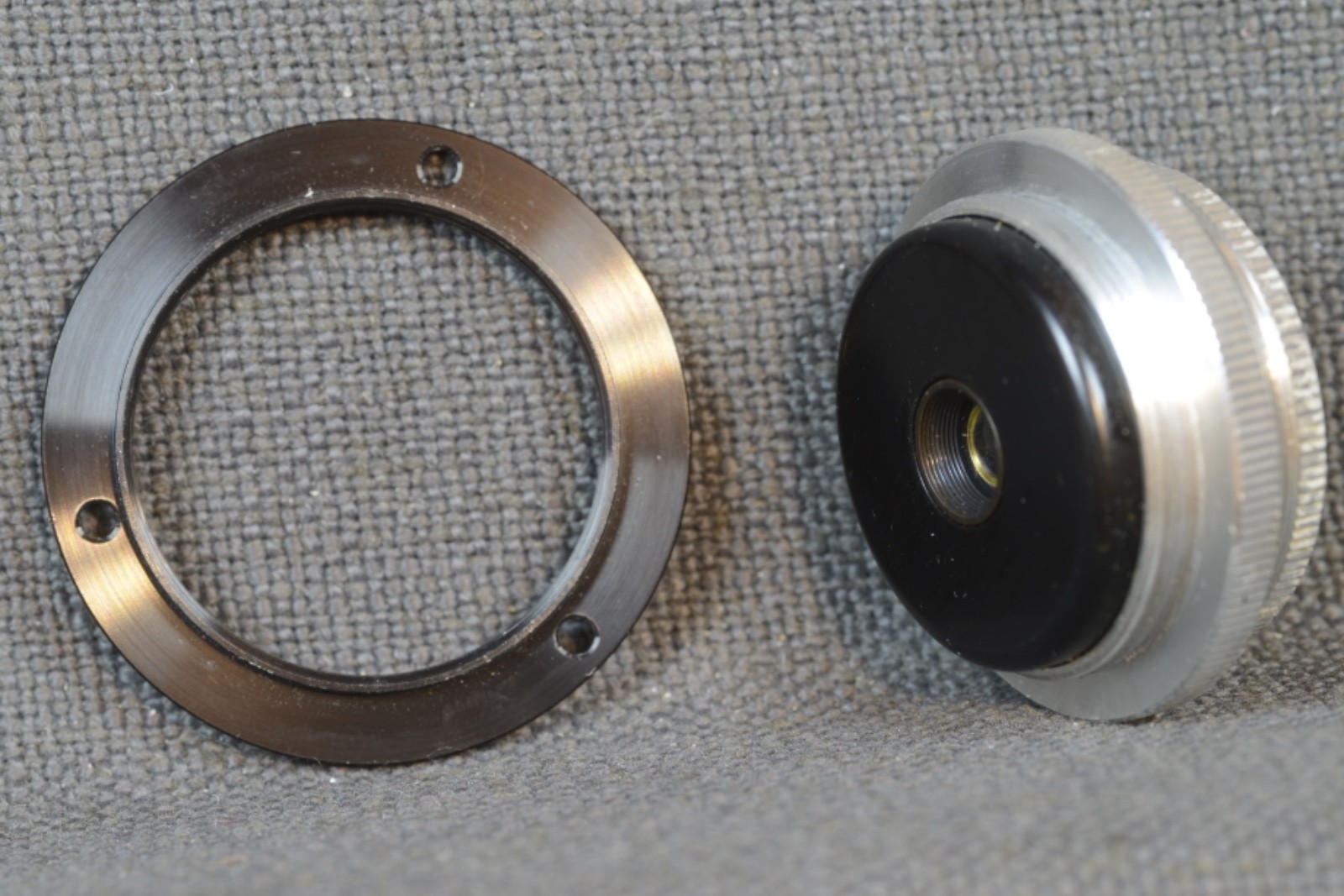 2 prime macro lenses in mounts Spiratone Macrotar 35mm F3.5 + E.Rokkor 25mmF3.5