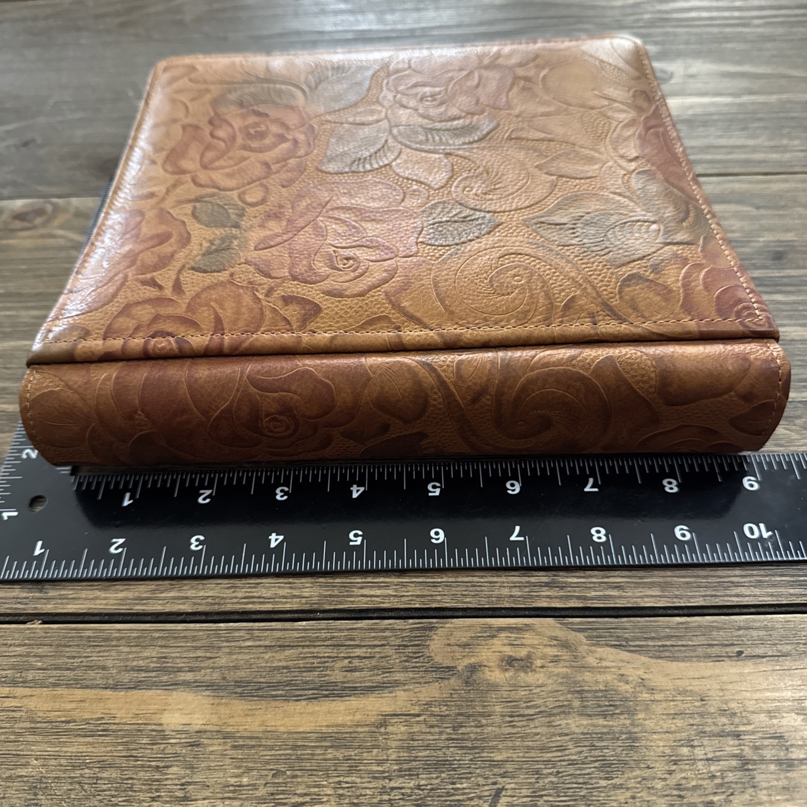 Raika Multicolor Floral Tooled Soft Cowhide Leather Photo Album 4×6 Photos