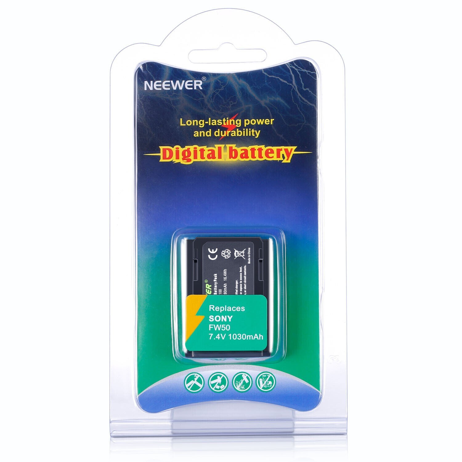Neewer 2280mAh Battery Pack Replacement for NP-FZ100，Sony A9 A7III A7RIII Camera