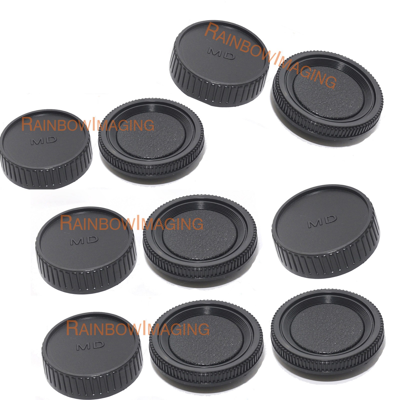 (5 Pcs) Minolta MD MC Rokkor Lens Rear Caps Cover + Camera Body Cap “Us Seller