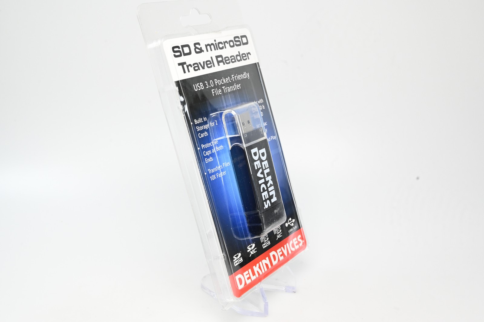 Delkin USB 3.0 Dual Slot SD & microSD Travel Reader #G858