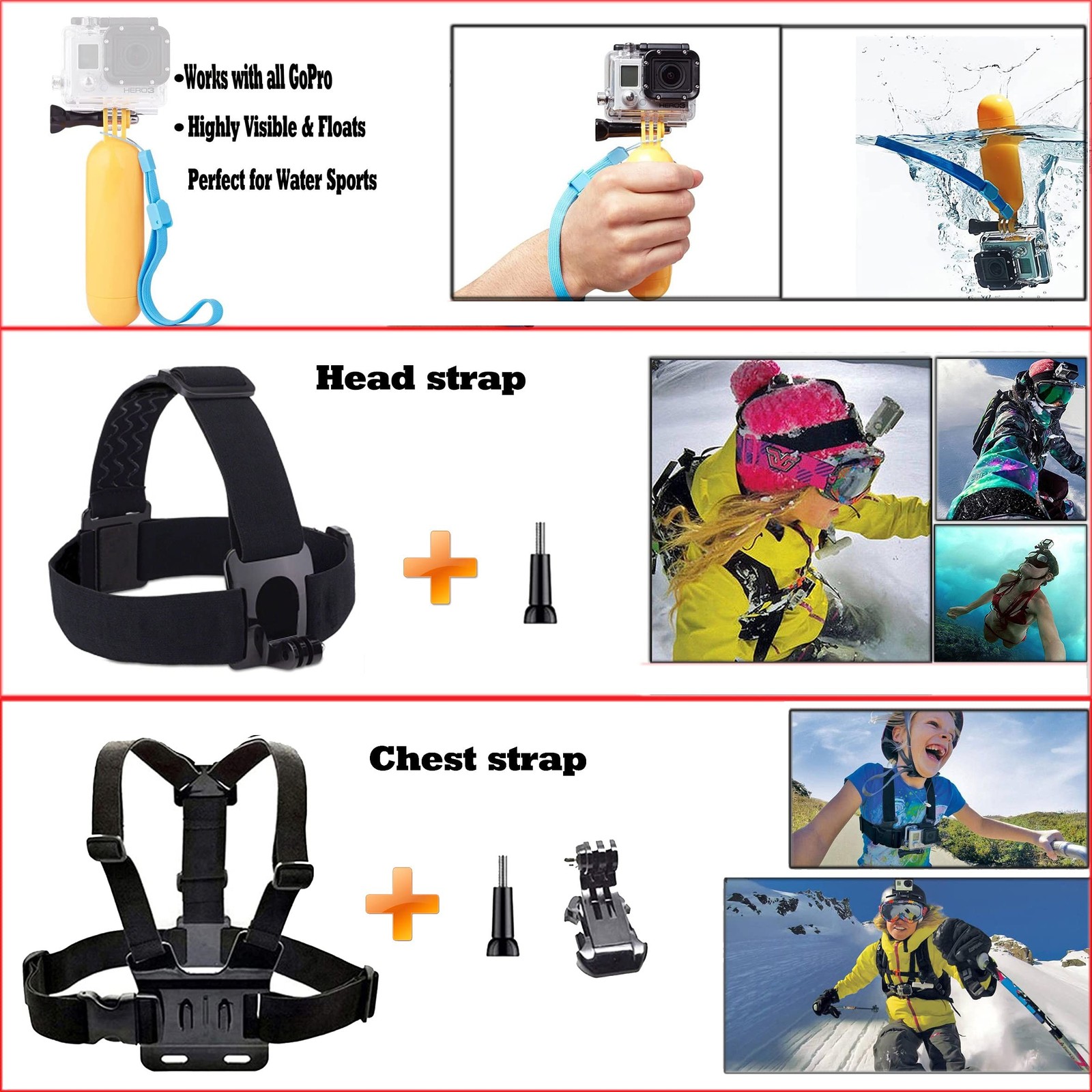 60 in 1 Camera Accessories Kit Compatible with GoPro Hero 12 11 10 9 8 7, GoP…