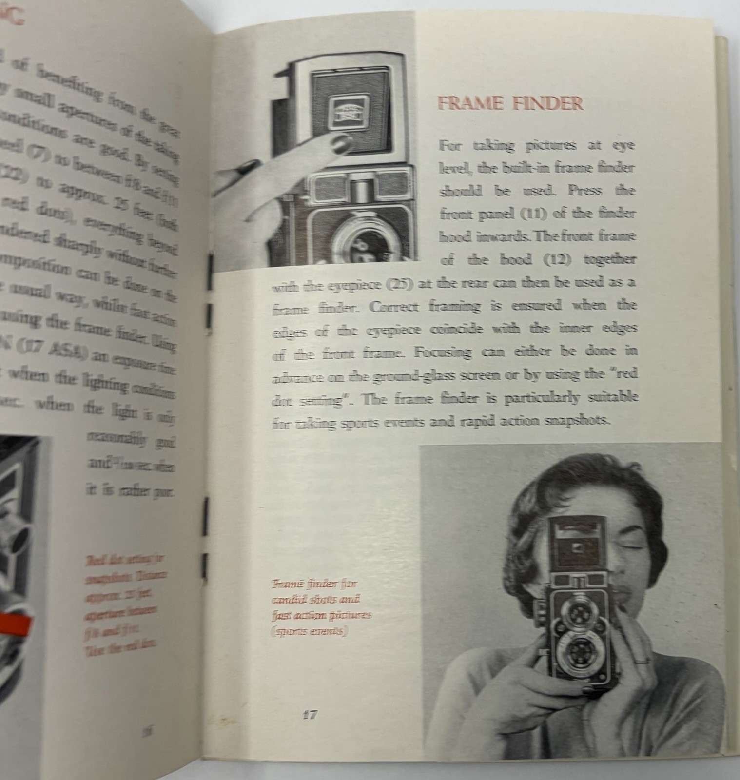 1950’s Zeiss Ikon Ikoflex Favorit Instruction Book Manual (319/887/16) Vintage