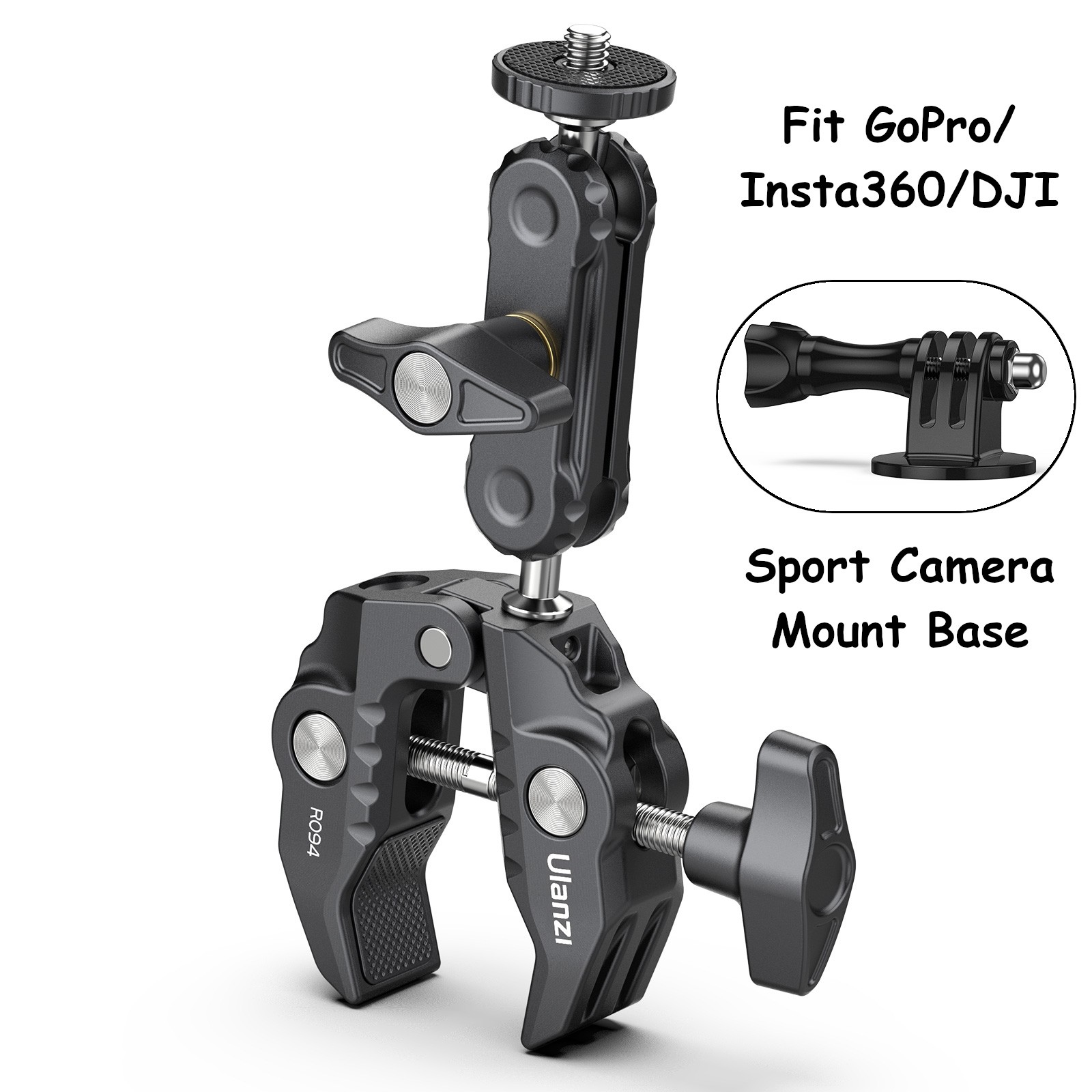 Ulanzi Camera Mount Super Clamp Ball Head for GoPro DJI Magic DSLR Desk Mount US