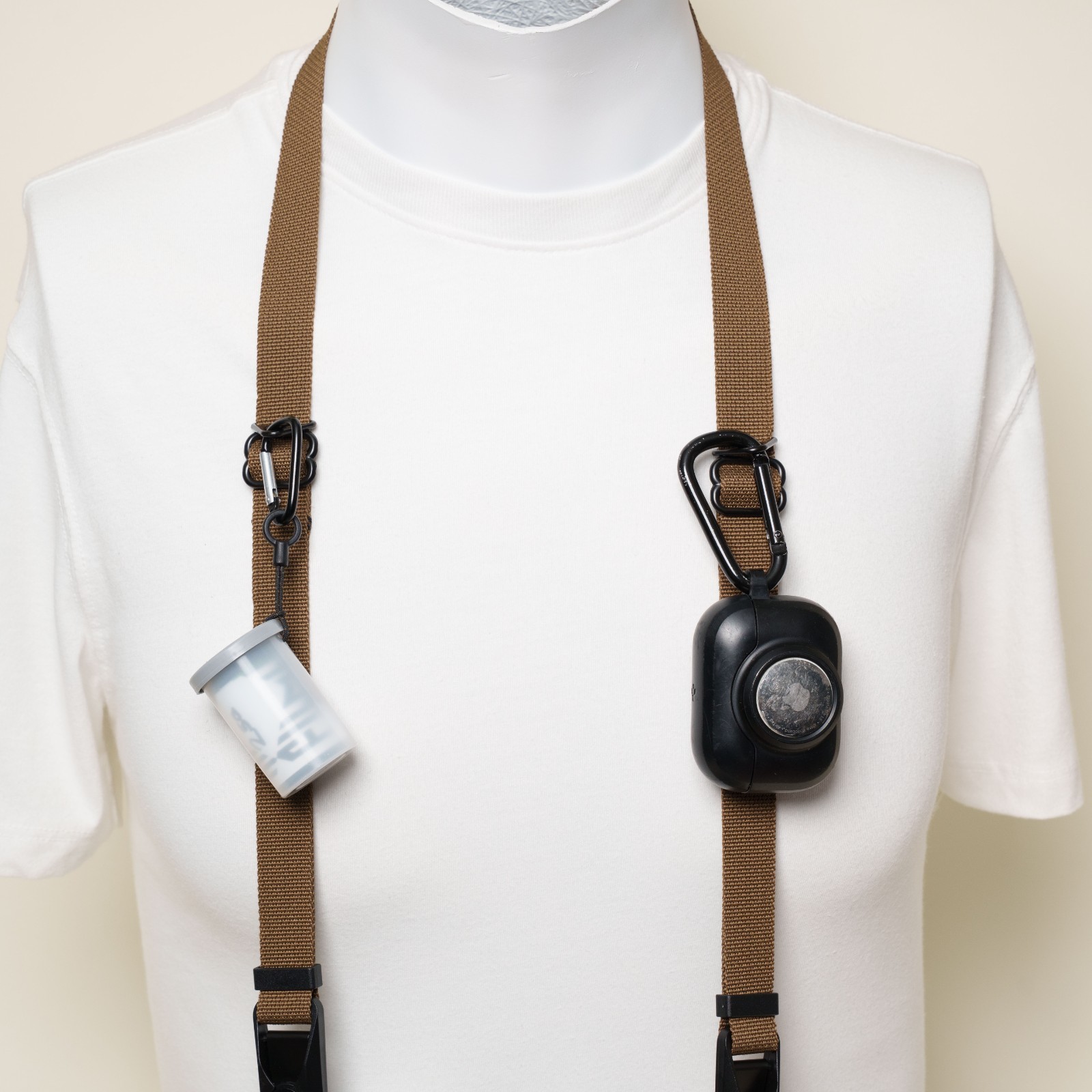 COYOTE/COPPER Dual Adjustable Camera Neck Strap w/ Peak Design Anchors