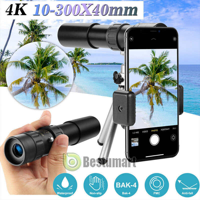 Phone Camera Lens Kit For iPhone Smartphone 300 X 40mm Telephoto Zoom Monoculars