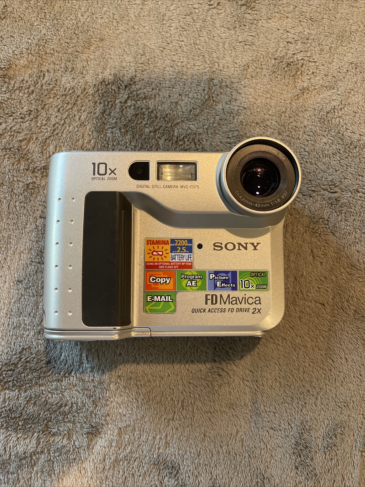 FOR PARTS/UNTESTED Sony Mavica MVC-FD75 0.4MP Digital Camera NO BATTERY