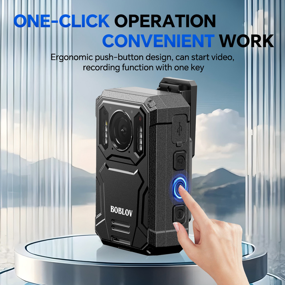 BOBLOV KJ23Pro 2K Body Camera Night Vision 4000mAh Battery 128GB Law Enforcement