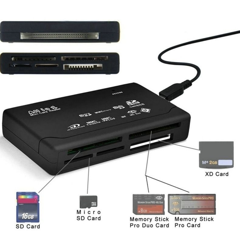 Memory Card Reader Mini 26-IN-1 USB 2.0 High Speed For CF xD SD MS SDHC LOT