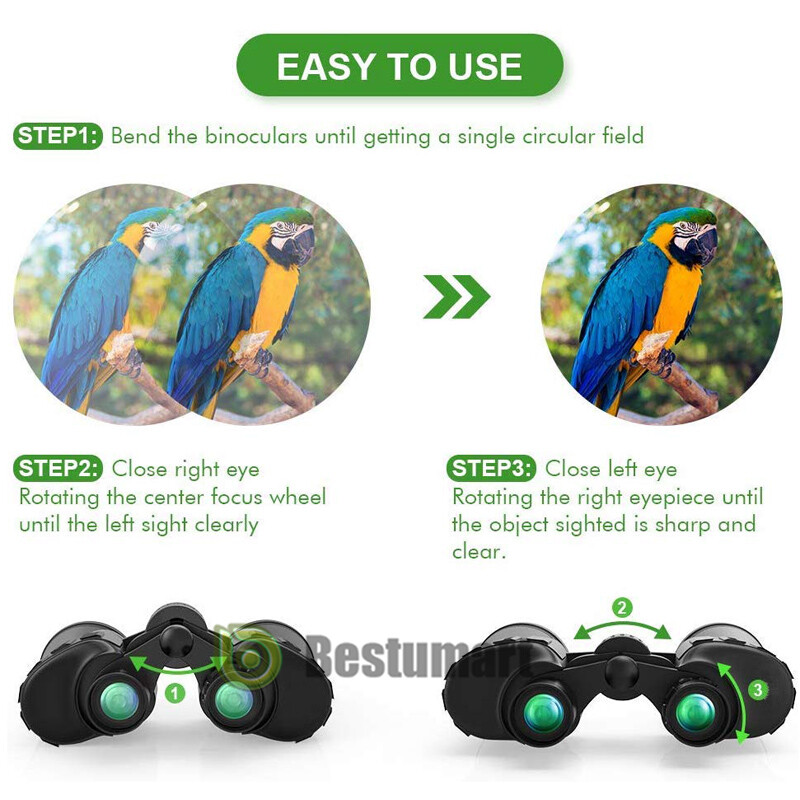 180×100 High Power Military Binoculars Day/Night Zooming Hunting Camping+Bag