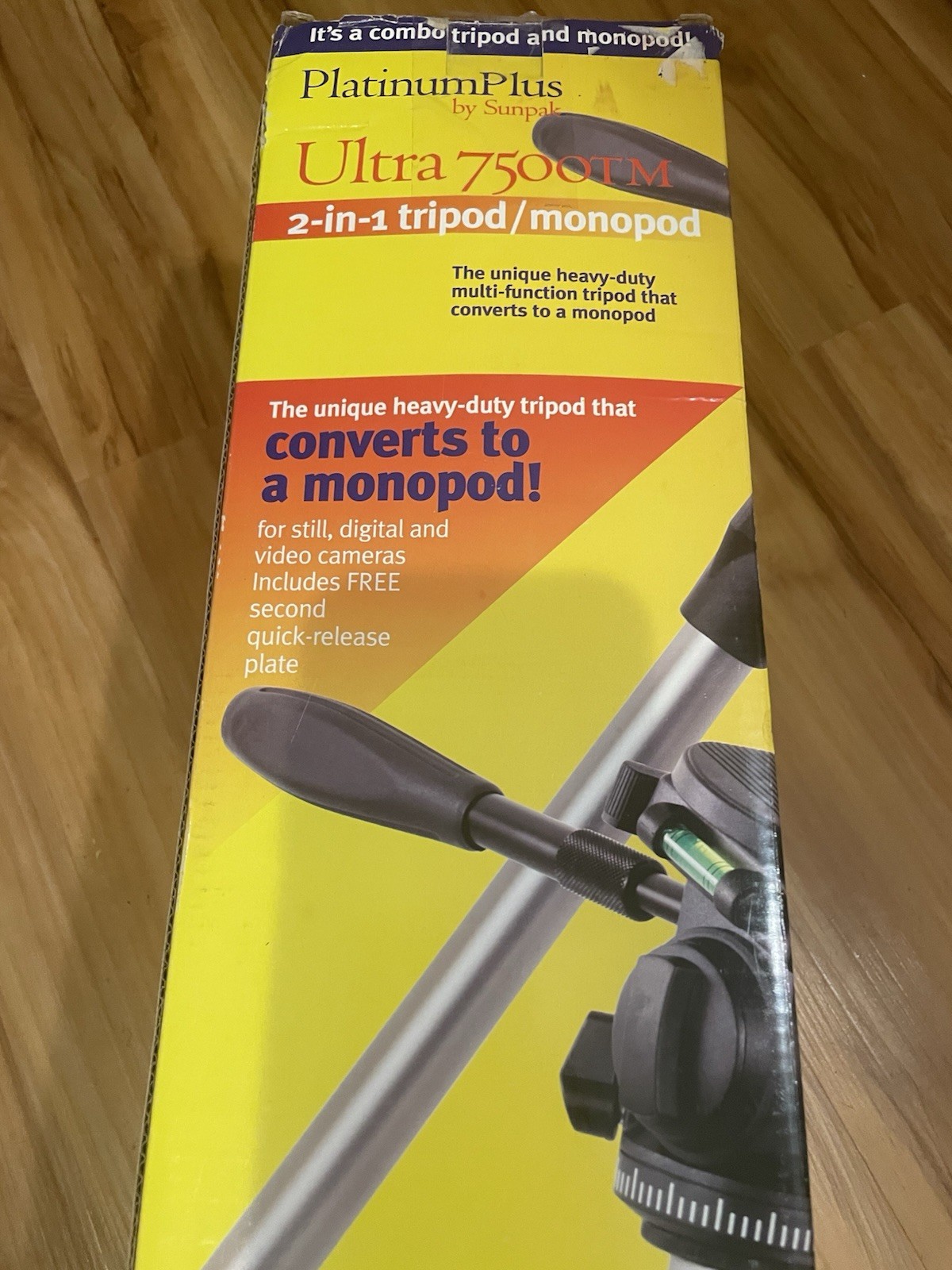 Sunpak Platinum Plus Ultra 7500TM Camera Tripod/Monopod 60in Height Adjustable