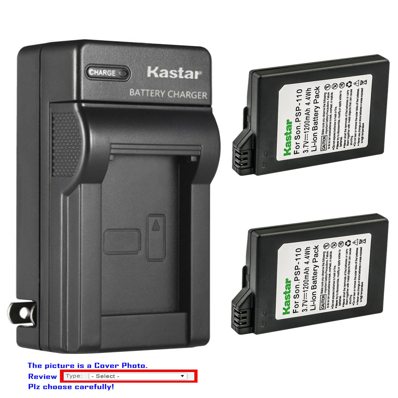 Kastar Battery AC Wall Charger for Sony PSP-2004 PSP-2005 PSP-2006 PSP-2007