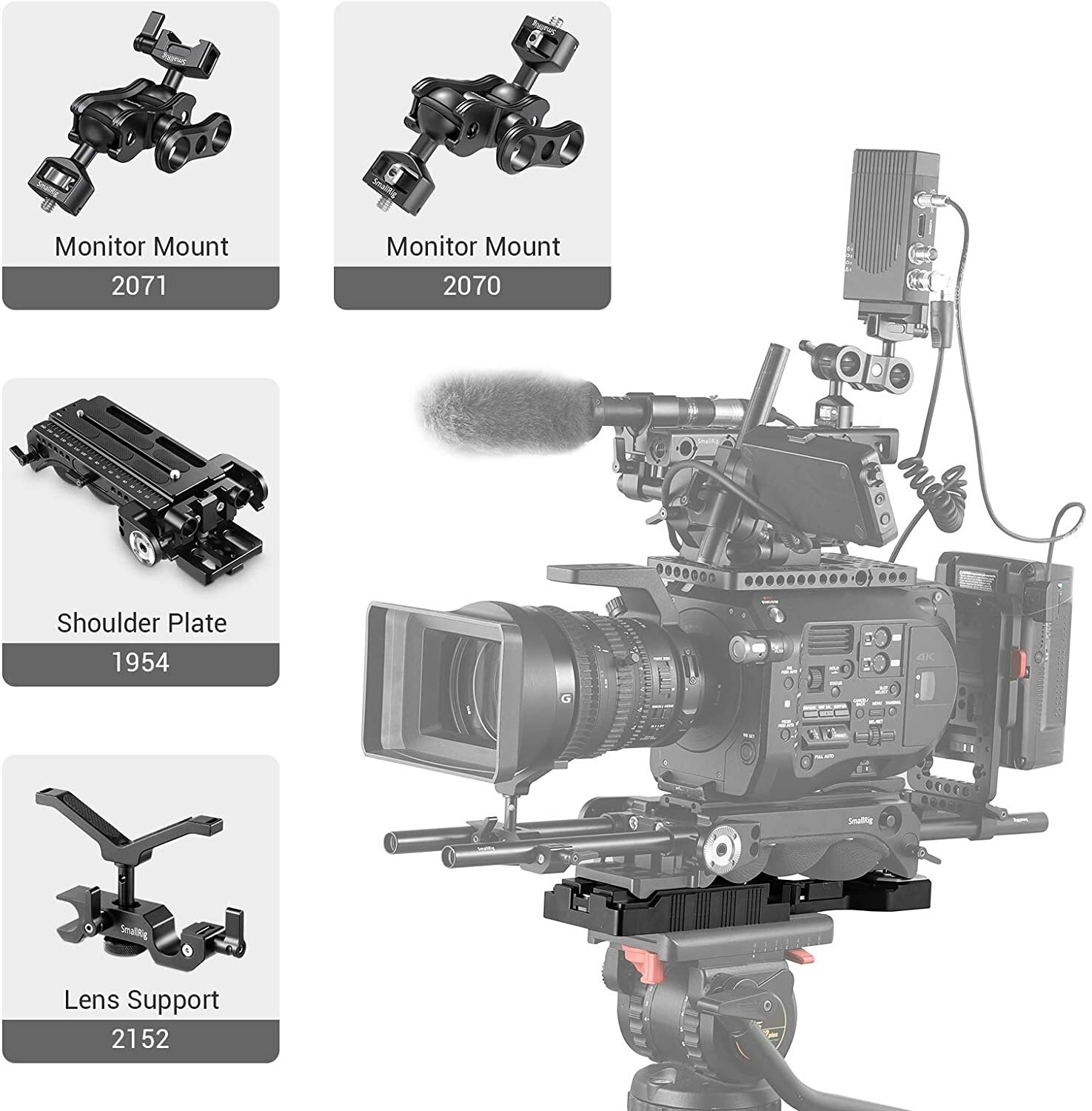 SMALLRIG Universal Quick Release Tripod Adapter Plate for Sony VCT-14-2169