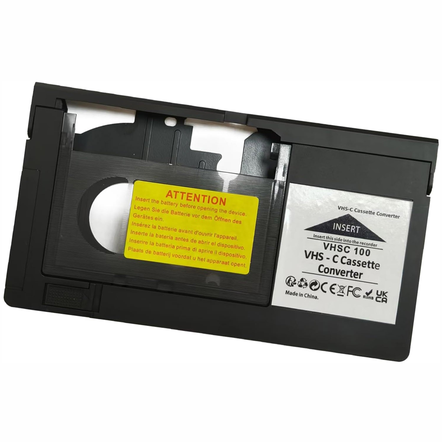 Cassette Adapter For VHS VCR VHS-C For SVHS-C Tapes Camcorders RCA Motorized US