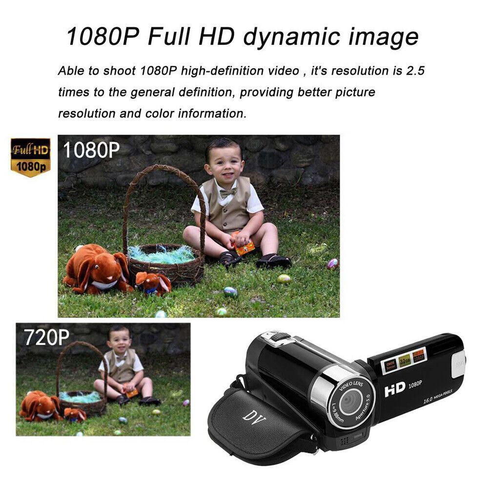 1080P HD Camcorder Digital Video Camera TFT LCD 24MP 16X Zoom DV AV Night Vision