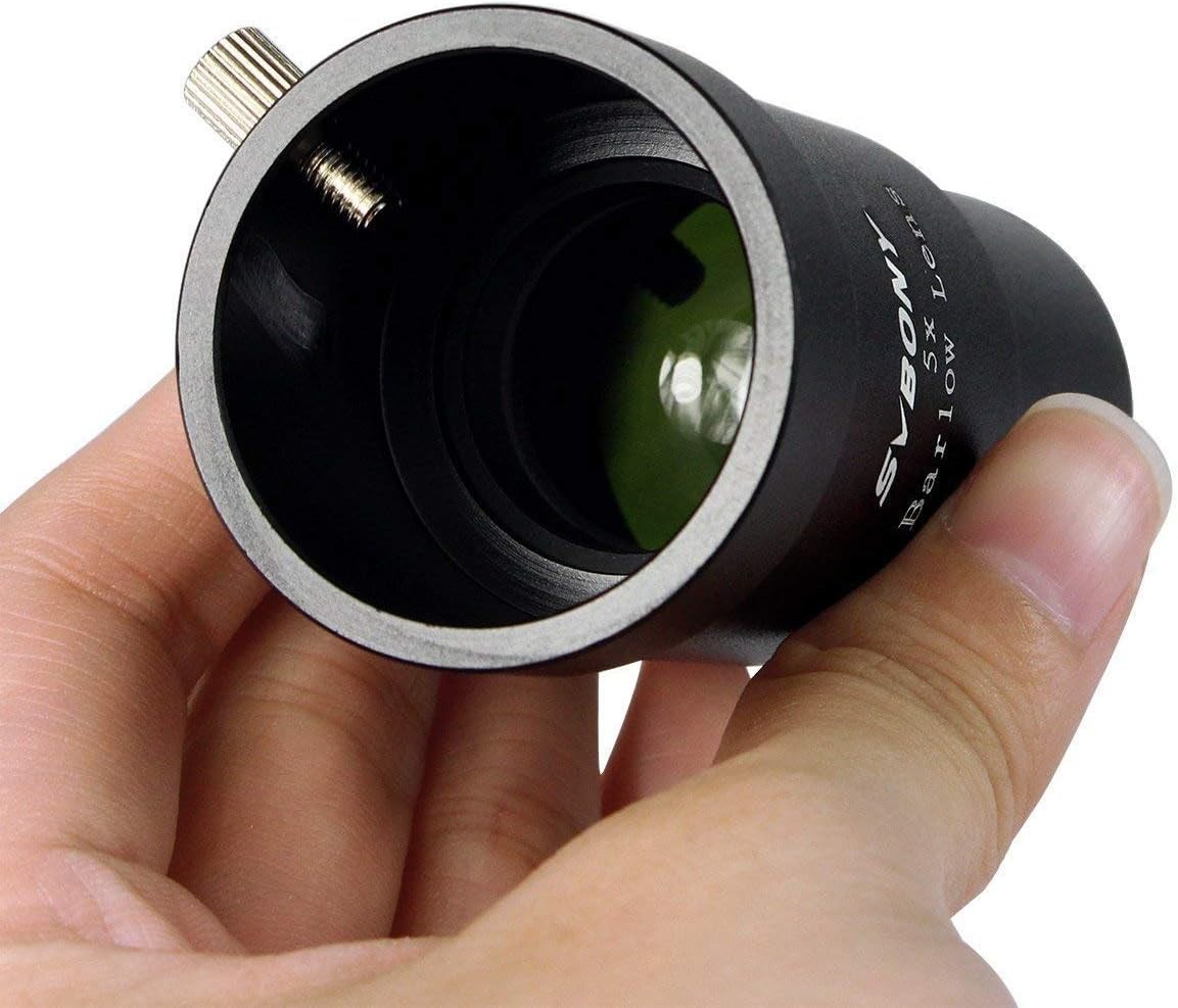 Telescope Barlow Lens 5X, 1.25 Inch Telescope Accessory, Fully Multi Coated B…