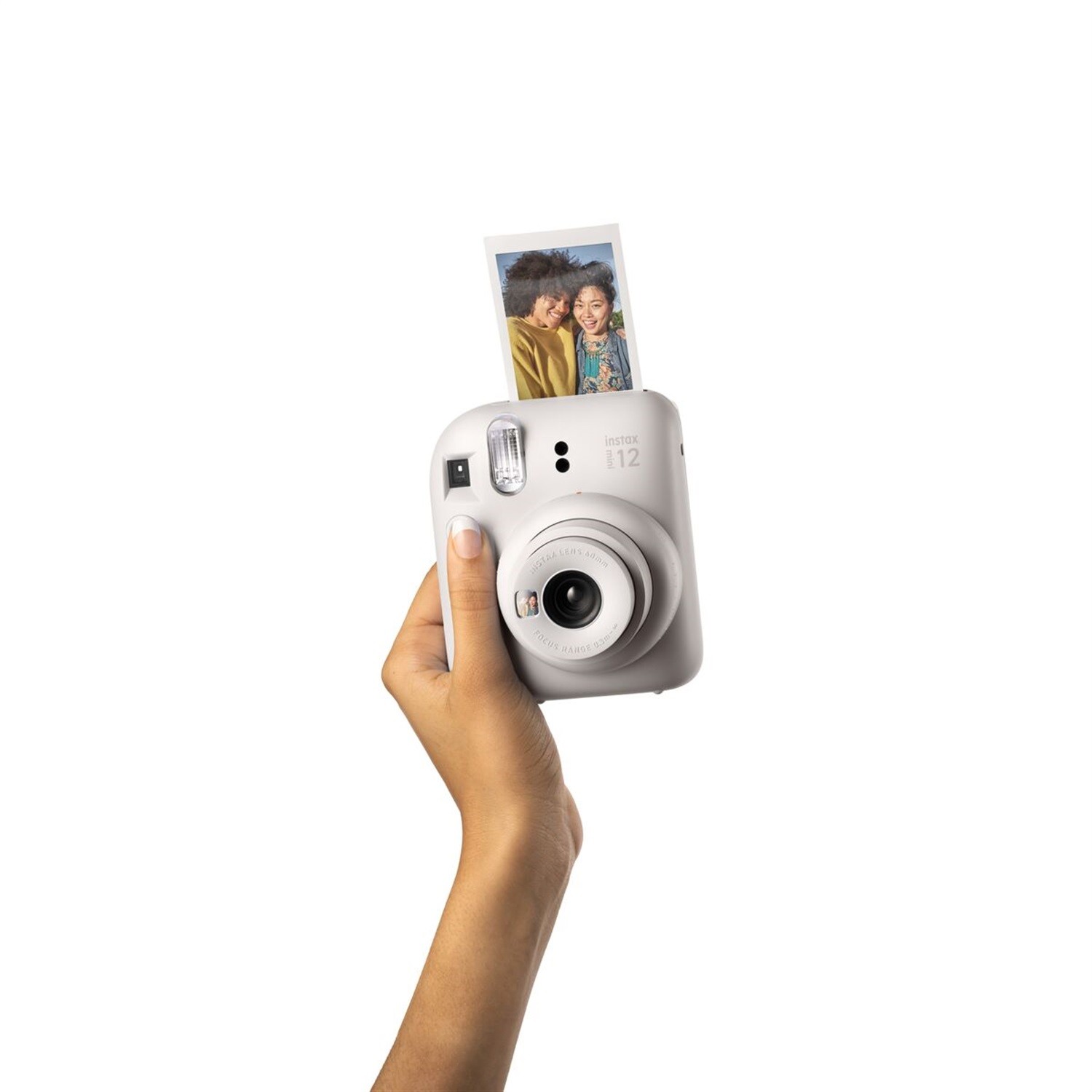FUJIFILM INSTAX MINI 12 Instant Film Camera (Clay White) Bundle