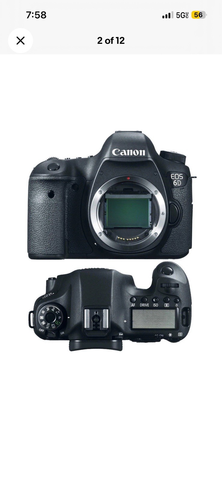 Canon EOS 6D 20.2MP Digital SLR Camera – Black (Body Only), 8035B002
