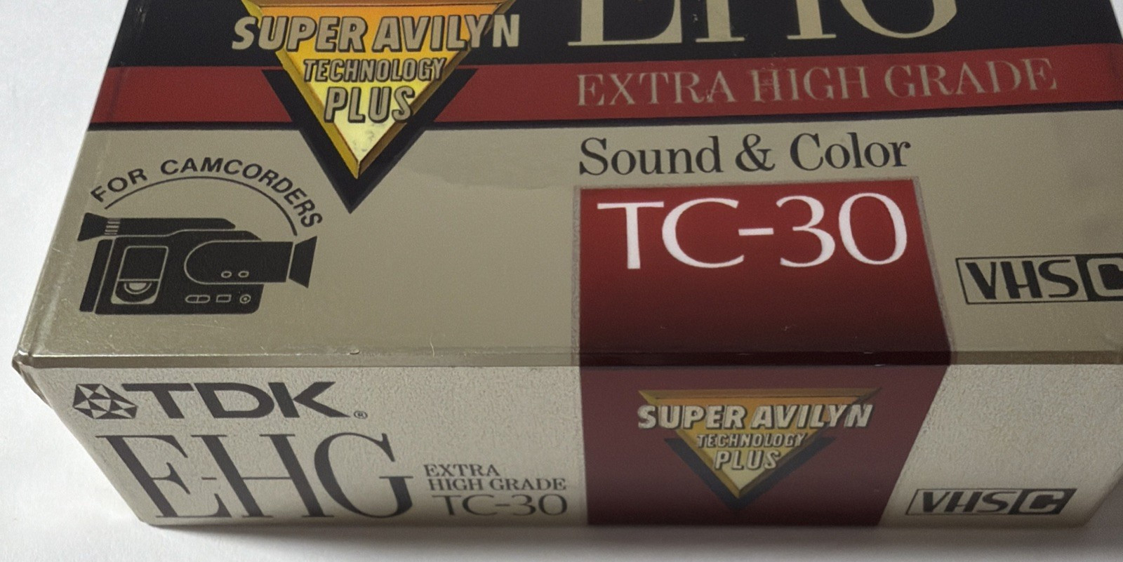 Lot of 2 New Sealed TDK VHS-C TC-30 Video Camcorder Tapes Extra High Grade E-HG