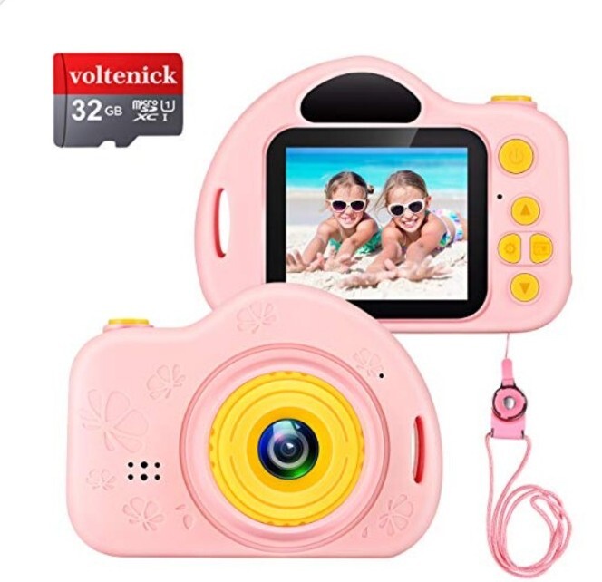 Voltenick Kids Camera for 3-10 Year Old Girls Kids Digital Cameras 1080P 2 inch