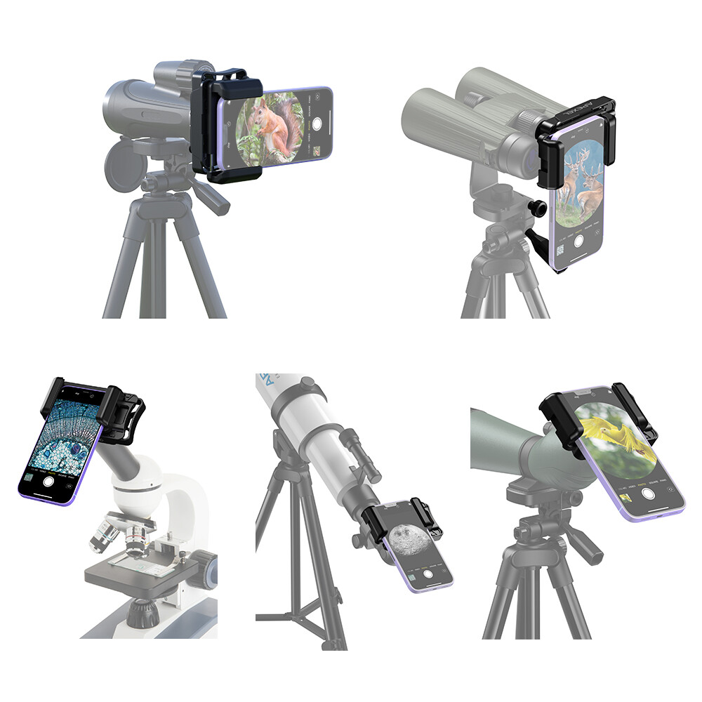 APEXEL Universal Phone Adapter for Telescope Phone Holder Clip Diameter 23To50mm
