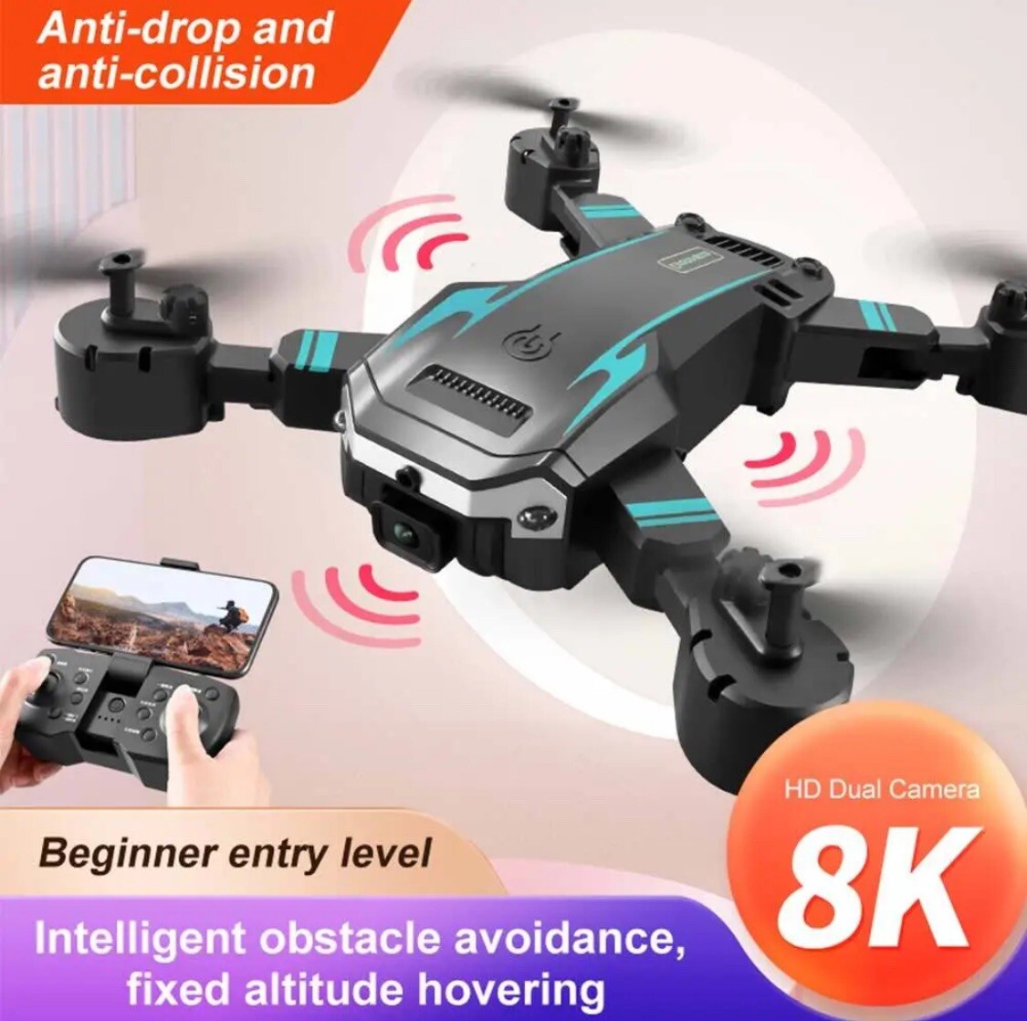 8K HD Drone Professional Dual Camera WIFI FPV GPS RC Quadcopter- USA Seller