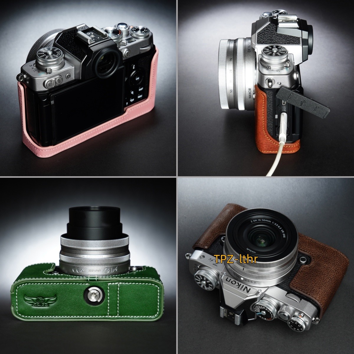 For Nikon Z fc ZFC Handmade Genuine Real Leather Half Camera Case Bag Cover