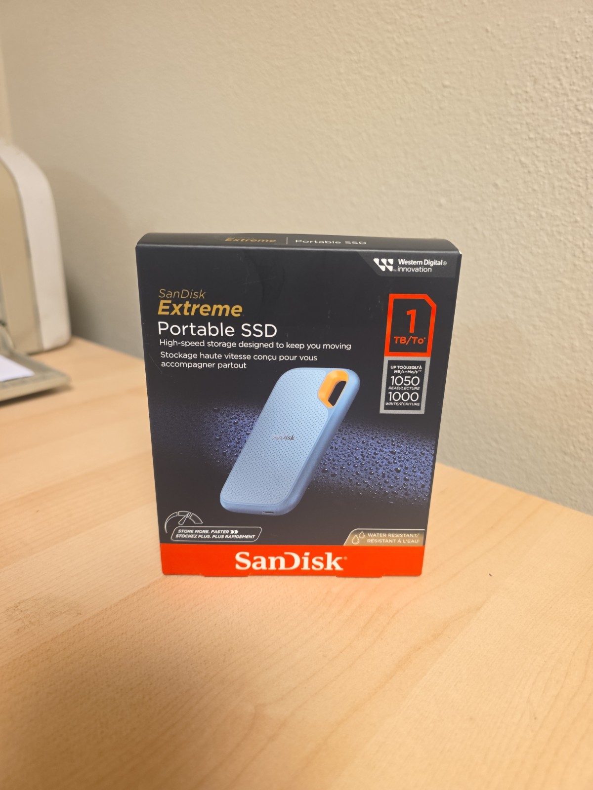 SanDisk 1TB Extreme Portable External SSD, Sky Blue – SDSSDE61-1T00-G25B