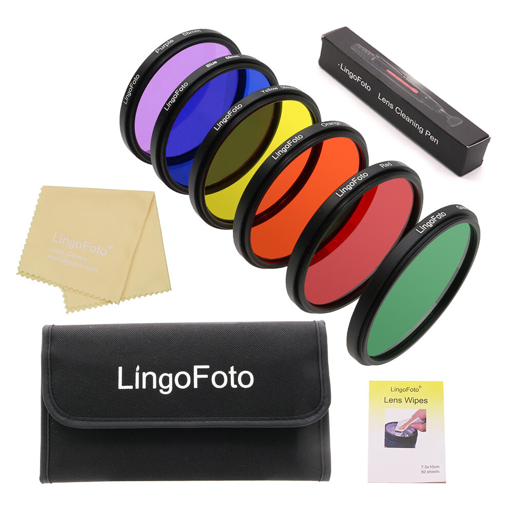 LingoFoto 46mm 6 IN 1 6pcs of Colors Round Full Color Filter Set