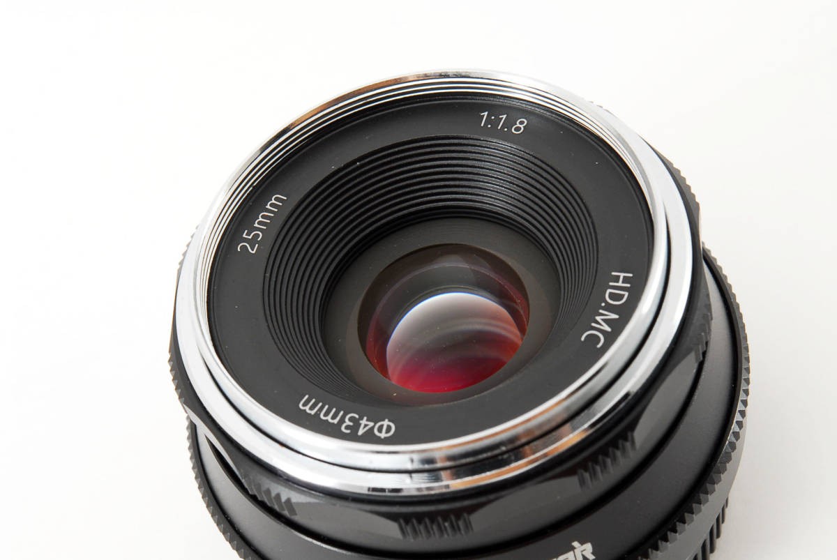 Pergear 25mm f1.8 MFT Lens for Olympus Panasonic with Hood Case Bag