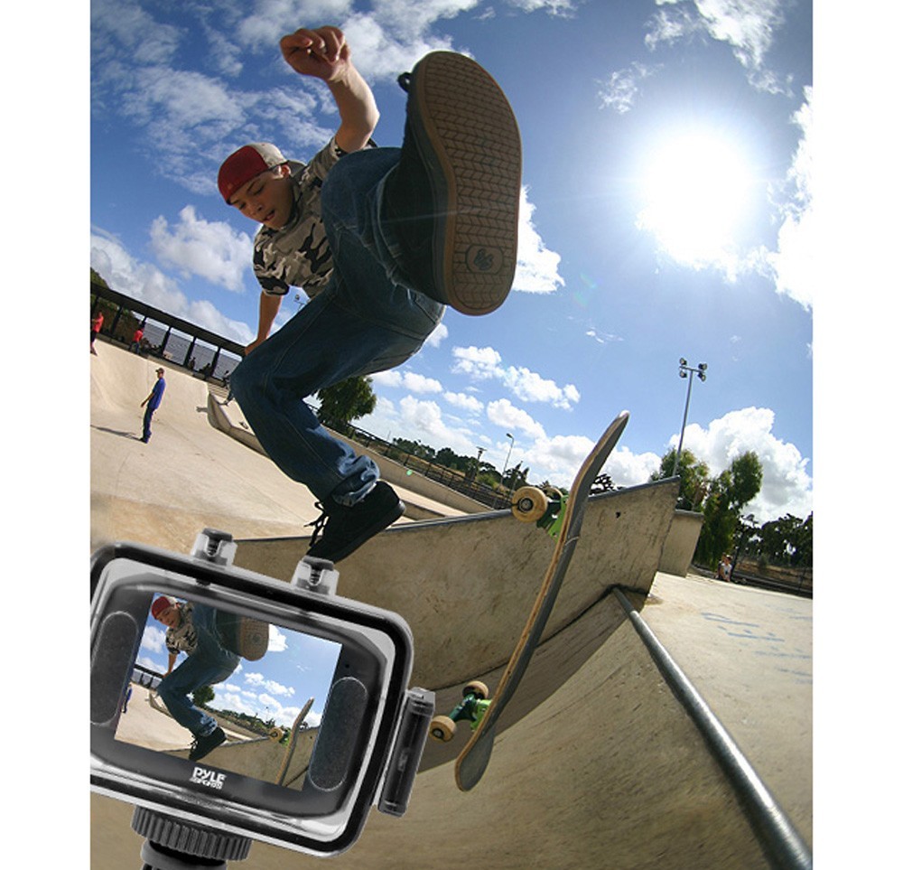 Pyle High-Definition Sport Action Camera with 720p Wide-Angle Camcorder, 5.0 MP