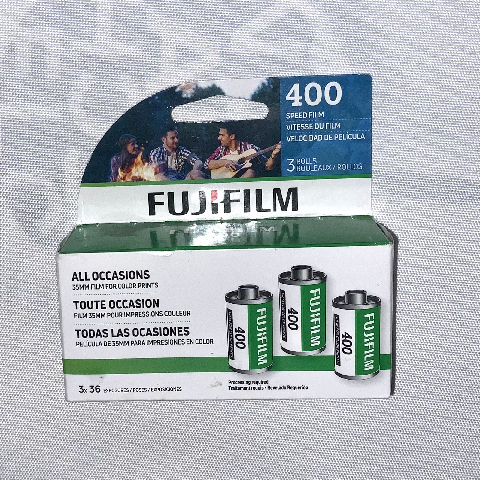 FUJIFILM 400 Color Negative Film (3-Pack, 35mm Roll Film, 36 Exposures) 07/2026