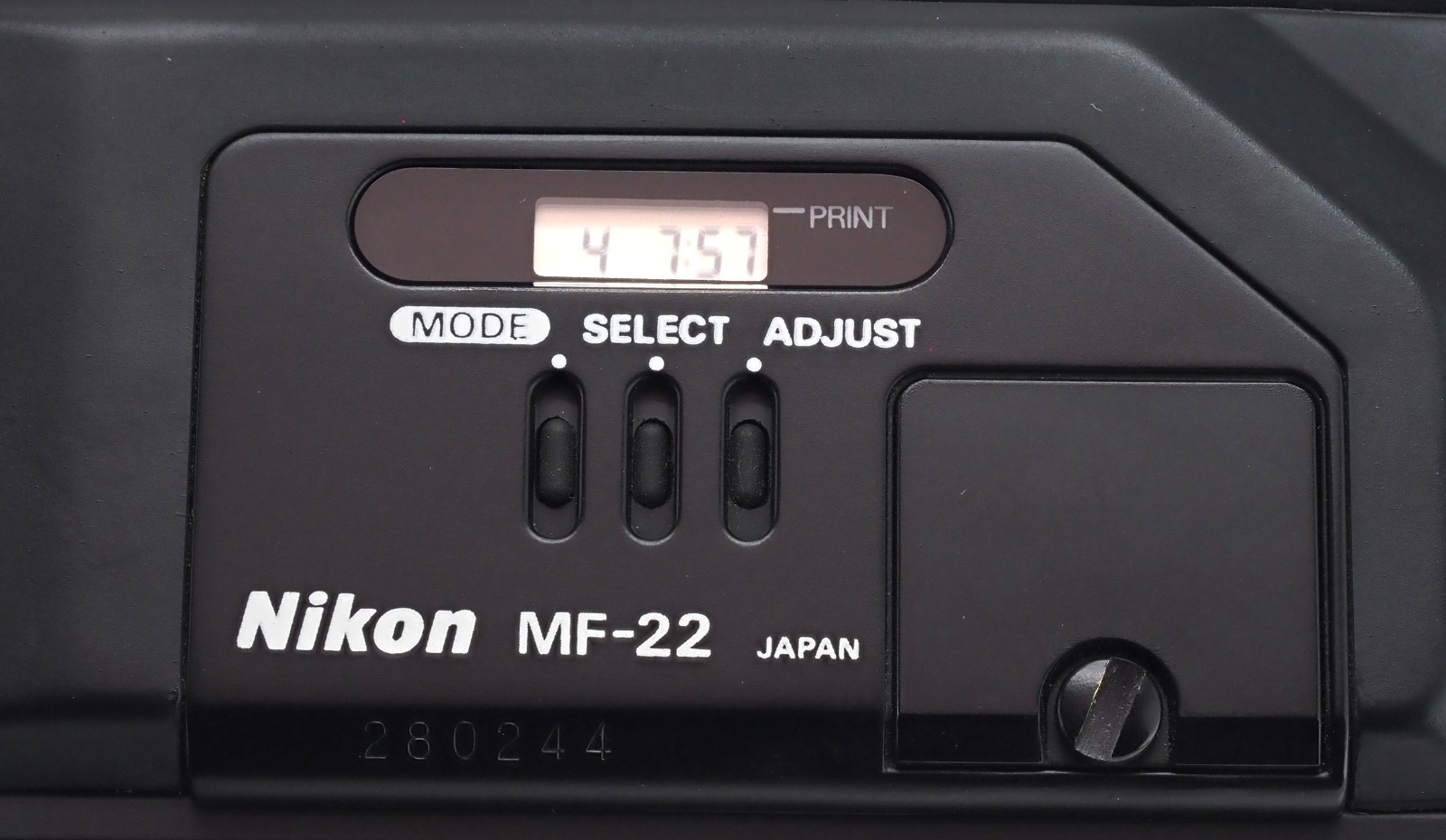 Nikon MF-22 Data Back for F4/F4S – Mint- Tested w/Box Japan