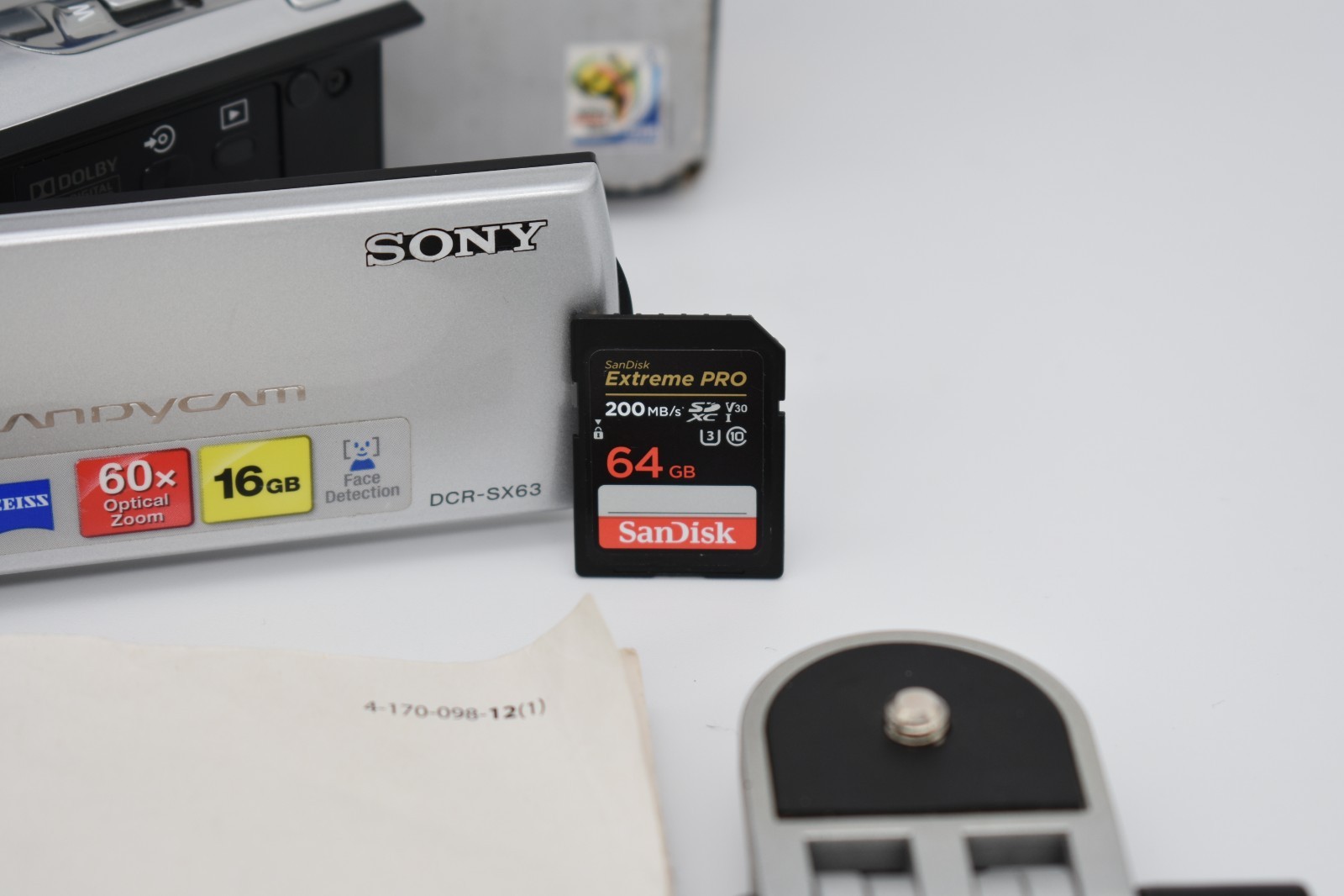 🔥 Sony Handycam DCR-SX63 Silver Digital Video Camera Camcorder 60x Zoom -TESTED