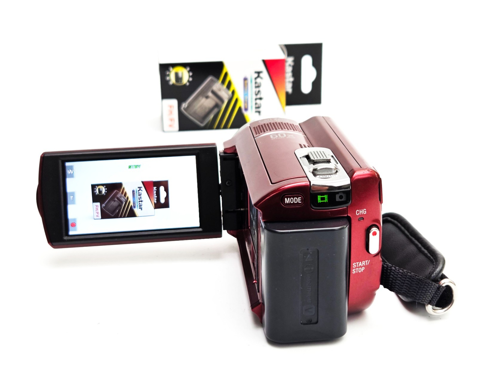 Sony Handycam DCR-SR68 Standard Definition Camcorder (Red) 80GB HDD