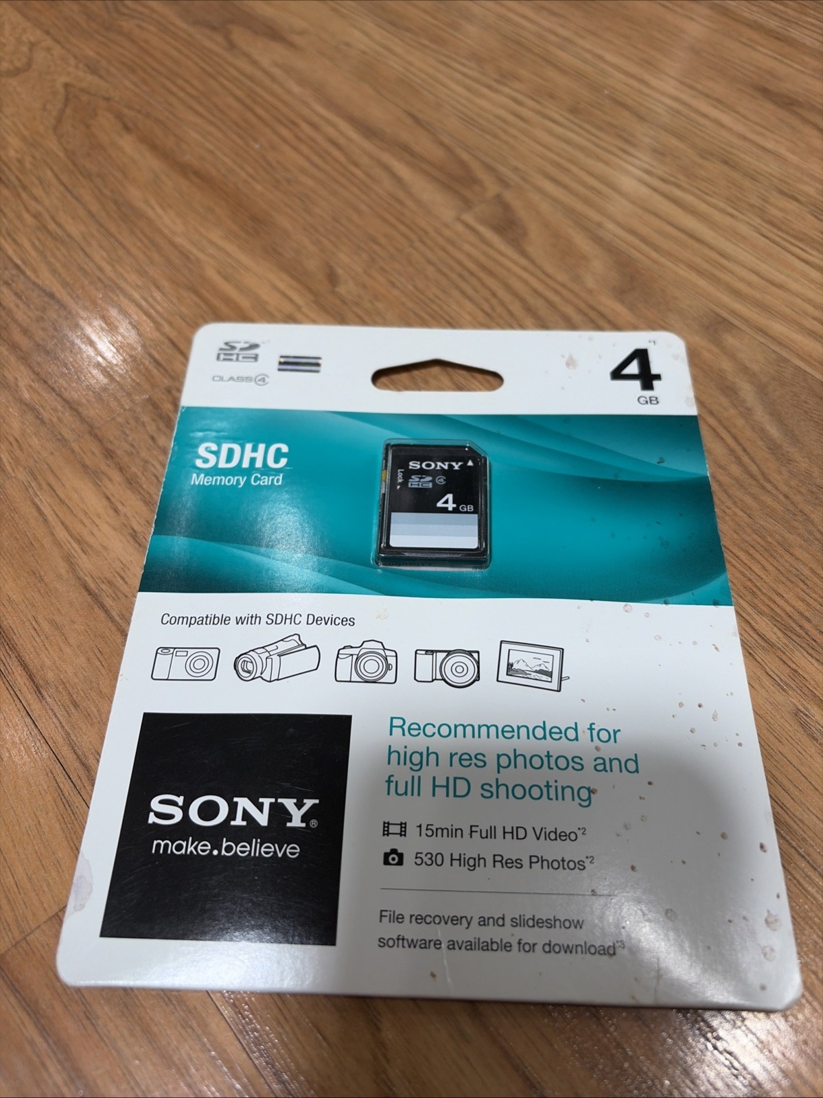 Sony 4GB SDHC Class 4 Memory Card – NEW & SEALED