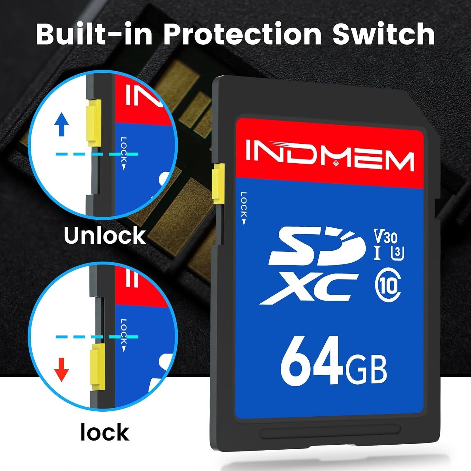 64GB 5 Pack SD Card, C10, U3, V30, High Speed up to 90M/S SDXC UHS-I Memory C…