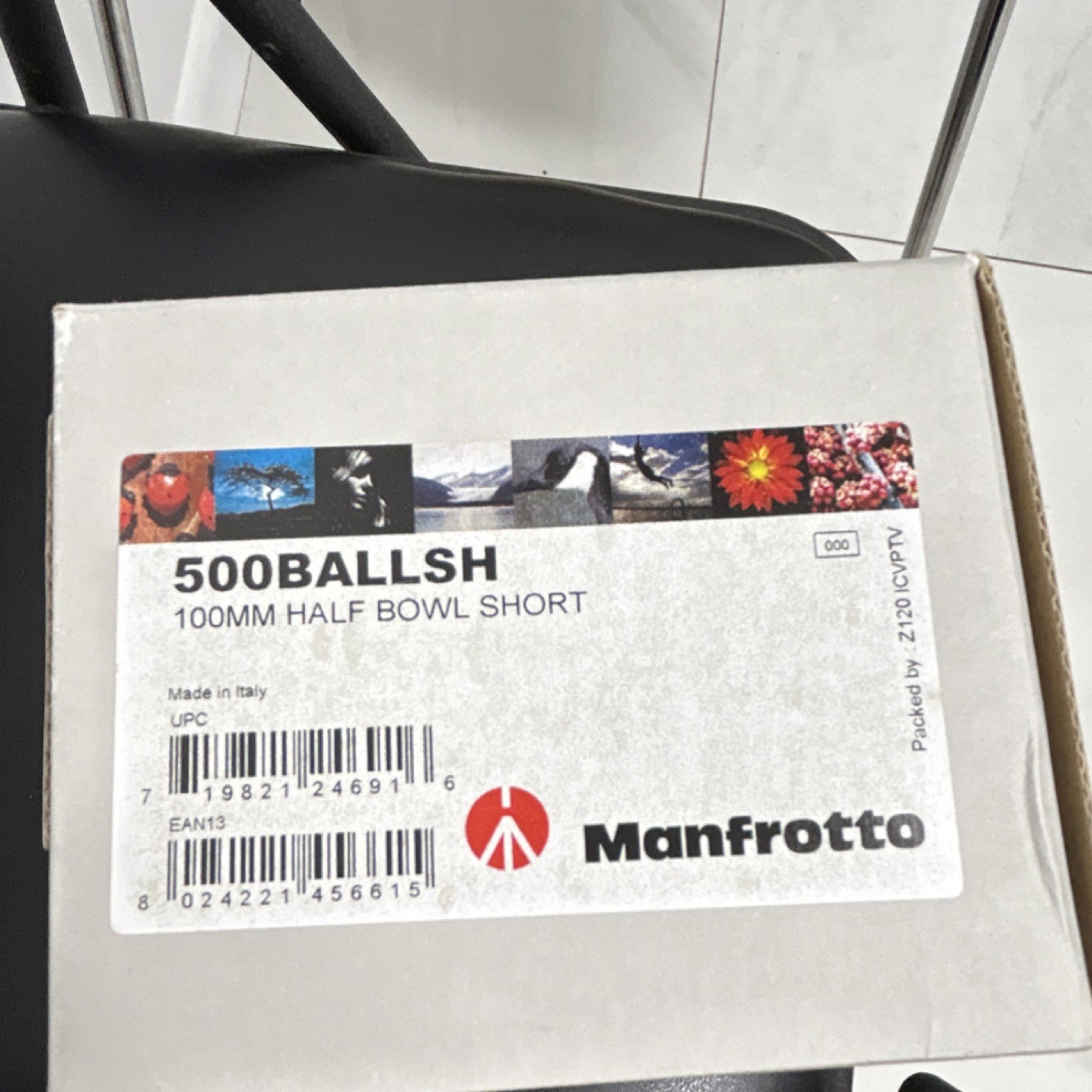Manfrotto 500BALLSH 100mm Half Bowl Short Ball Head Tripod Accessory