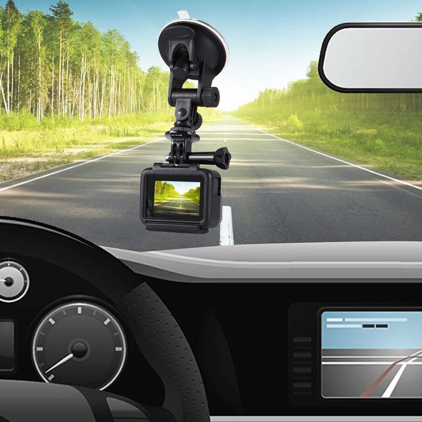 Windshield Suction Cup Car Mount Action Camera Bracket For GoPro Hero|DJI OSMO