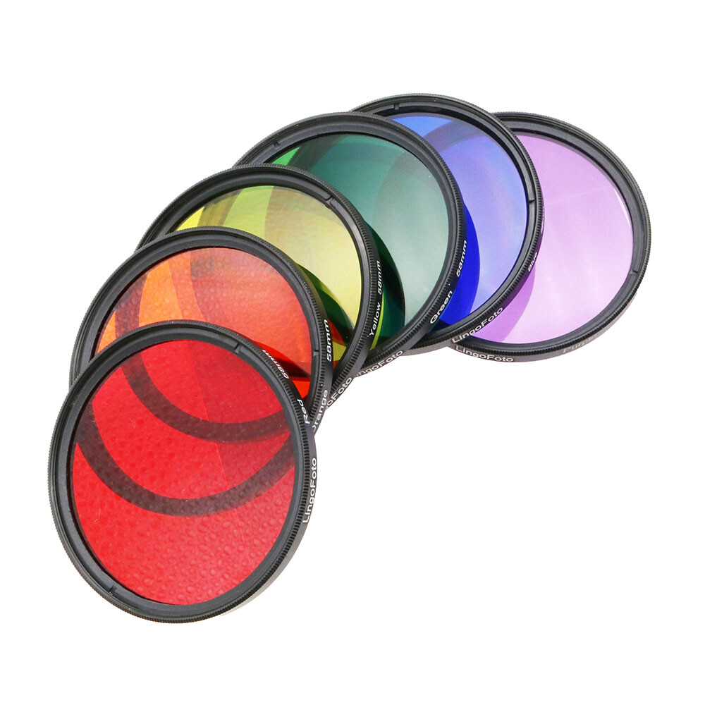 LingoFoto 46mm 6 IN 1 6pcs of Colors Round Full Color Filter Set
