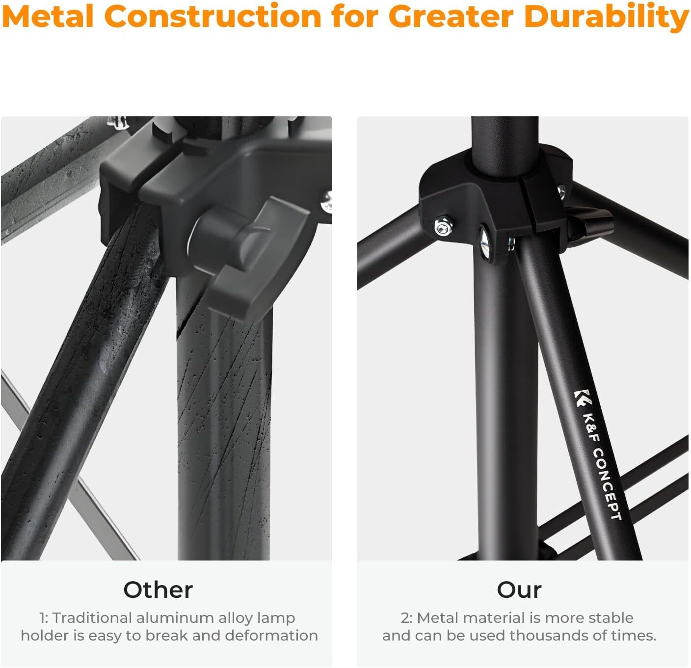 K&F Concept Light Stand Extendable Photo Lighting Heavy Duty Tripod for Softbox