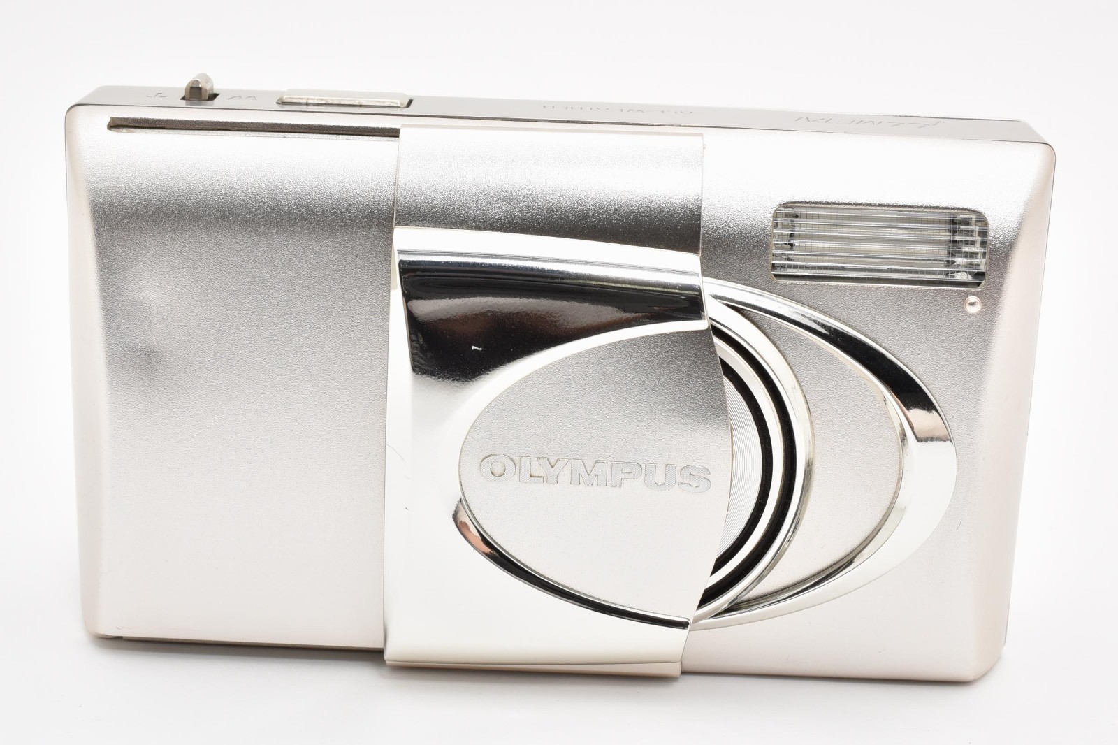 Olympus µ mju Metal Silver Exc+5 35mm Film Camera Point & Shoot with Strap JAPAN