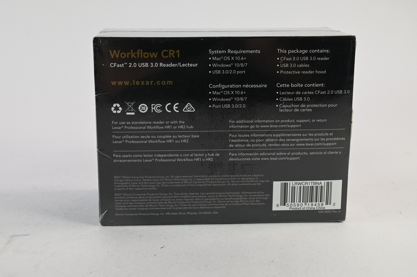 Lexar CR1 Professional Workflow CFast 2.0 USB 3.0 Reader #G878
