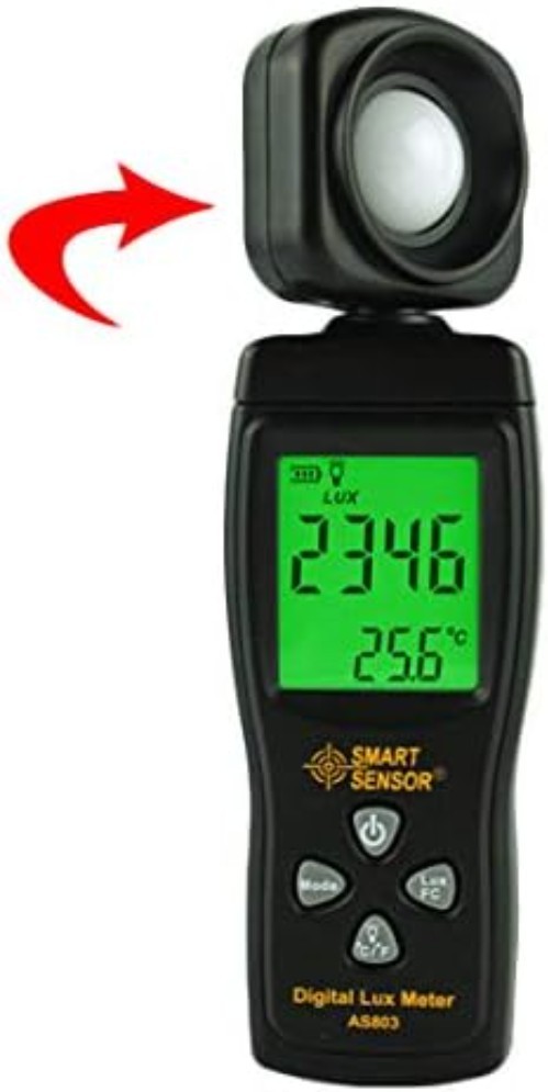 Portable Lux Light Meter for Plant Growth and LED Lighting – Compact Design